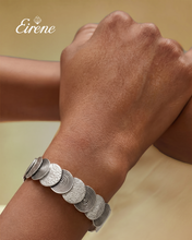 Celestial Disc Oxidised Bracelet in 999.99 Pure Silver