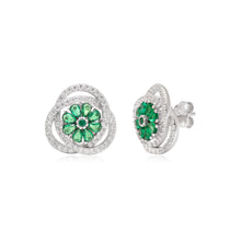 Nano Emerald Floral Pendant Set