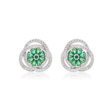 Nano Emerald Floral Pendant Set