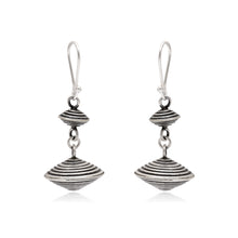 Sculpted Dual Drop Statement Earrings