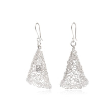 Silver Filigree Cone Drop Earrings
