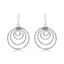 Textured Concentric Circle Statement Earrings