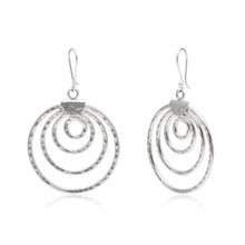 Textured Concentric Circle Statement Earrings