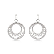Handwoven Circle Statement Earrings