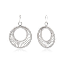 Handwoven Circle Statement Earrings