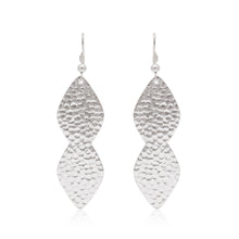 Hammered Leaf Statement Earrings