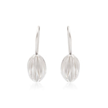 Silver Sculpted Drop Earrings