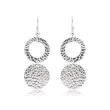 Textured Double Disc Statement Earrings