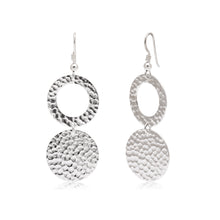 Textured Double Disc Statement Earrings