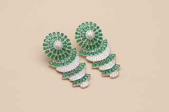 Emerald Radiance Statement Earrings