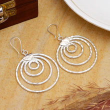 Textured Concentric Circle Statement Earrings