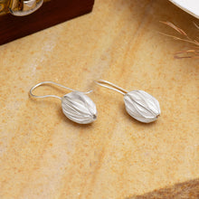 Silver Sculpted Drop Earrings