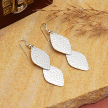 Hammered Leaf Statement Earrings