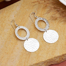 Textured Double Disc Statement Earrings