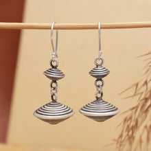 Sculpted Dual Drop Statement Earrings