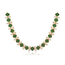 Lightweight Nano Emerald Polki Necklace Set