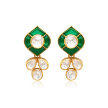 Lightweight Nano Emerald Polki Necklace Set