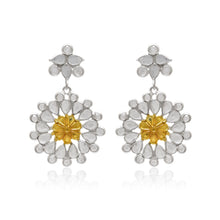 Golden Bloom Rose Cut Drop Earrings
