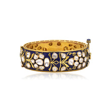 Royal Indigo Meenakari Polki Bangle