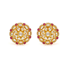 Royal Polki Floral Stud Earrings