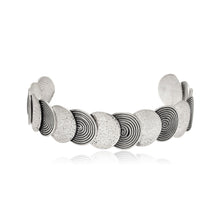 Celestial Disc Oxidised Bracelet in 999.99 Pure Silver