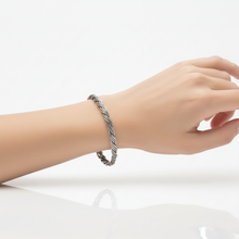 Classic Rope Link Oxidised Bracelet