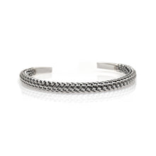 Woven Mesh Oxidised Cuff Bracelet