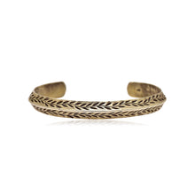 Leaf Engraved Oxidised Open Cuff Bangle