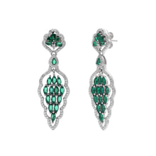 Nano Emerald Bloom Drop Pendant set