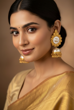 Noor Pushpa Dual tone Gold-Plated Jhumka