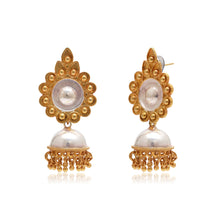 Noor Pushpa Dual tone Gold-Plated Jhumka