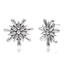 Radiant Starburst Stud Earrings in 925 Sterling Silver