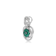 Nano Emerald Floral Pendant Set