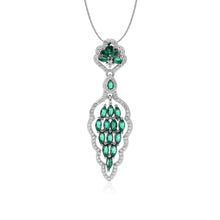 Nano Emerald Bloom Drop Pendant set