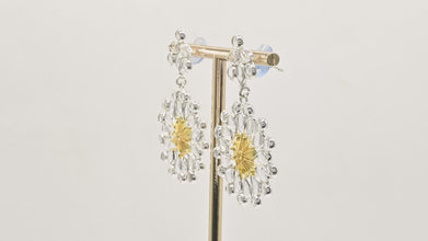 Golden Bloom Rose Cut Drop Earrings