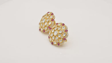 Royal Polki Floral Stud Earrings